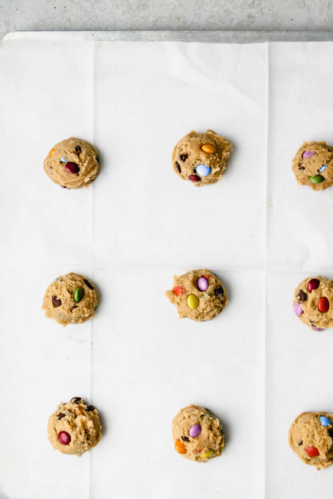 Rainbow M&M Brown Butter Cookies