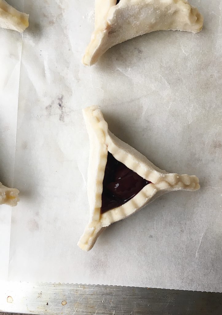 Hamantaschen with sour cherries