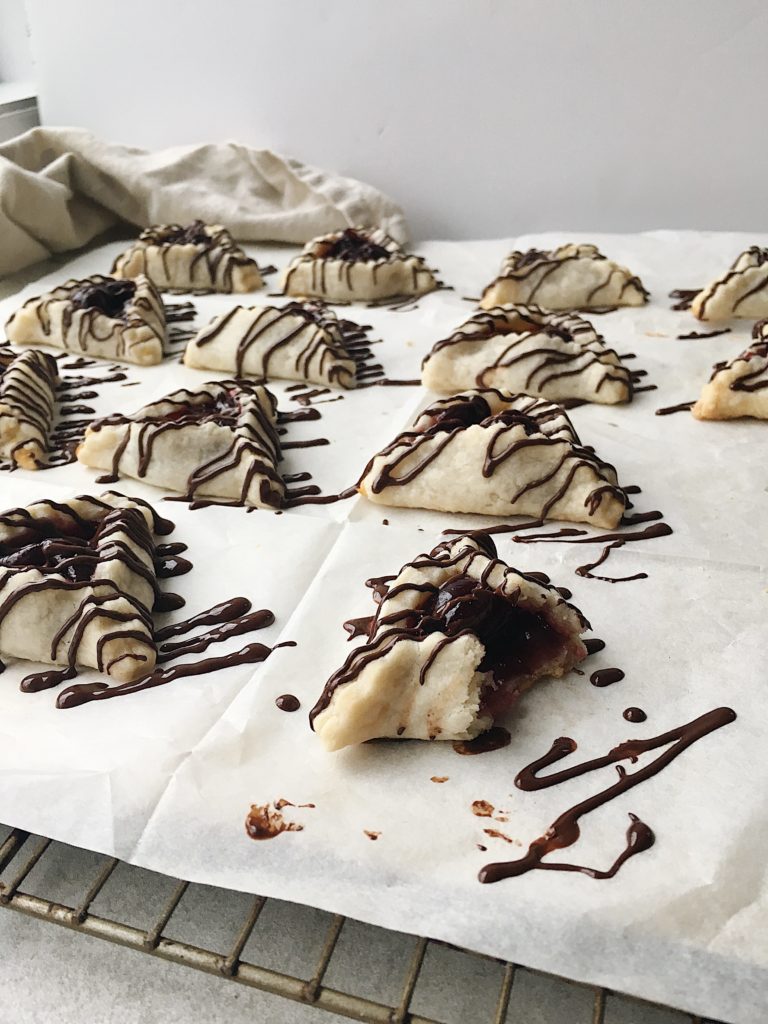 Hamantaschen with sour cherries