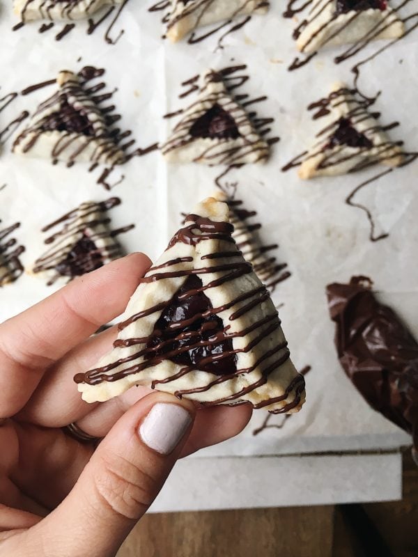 Hamantaschen with sour cherries