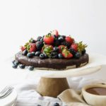 One Bowl Gluten Free Double Chocolate Torte with Salted Caramel - kosher for passover