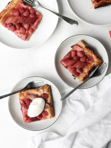 Raspberry Rhubarb Tart and At-home Wellness Retreat