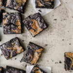 Himalayan Salted Dark Cocoa Brownies with a Dulcey Marble_