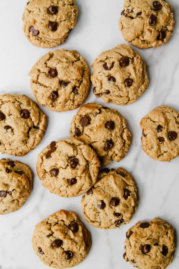 The Best Peanut Butter Chocolate Chip Cookies EVER - Gluten + Dairy Free