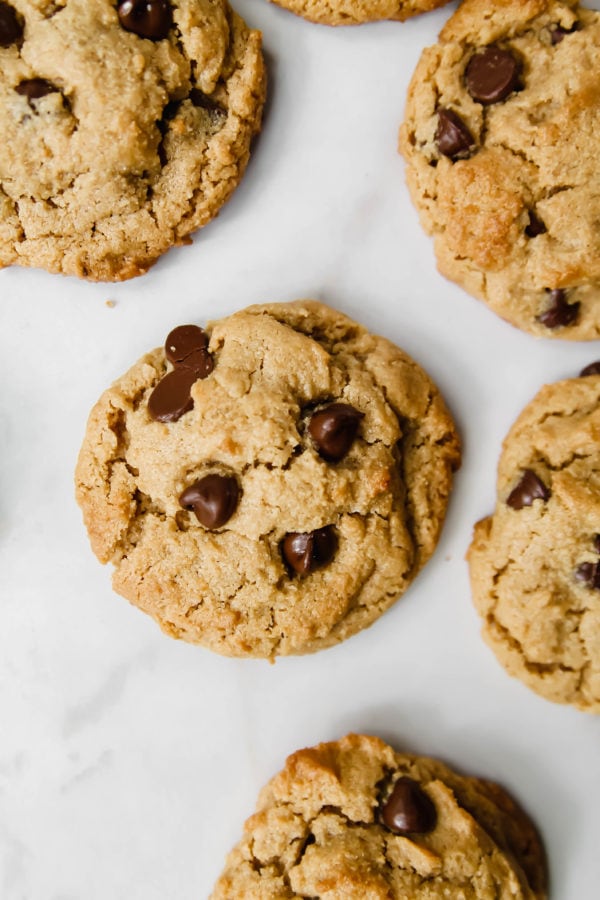 The Best Peanut Butter Chocolate Chip Cookies EVER - Gluten + Dairy Free