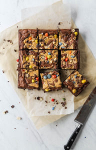 Peanut butter marbled brownies