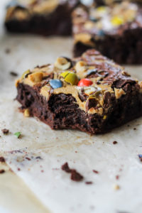 Peanut butter marbled brownies