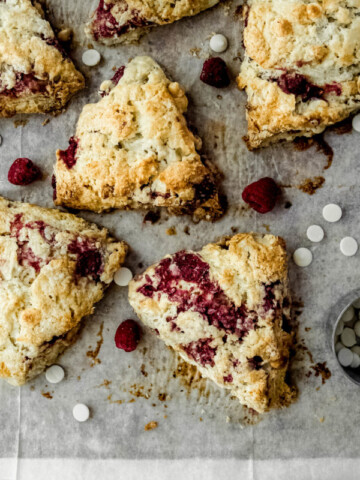 Raspberry White Chocolate Scones