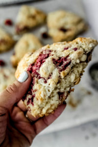 Raspberry White Chocolate Scones