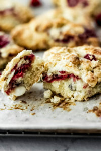 Raspberry White Chocolate Scones