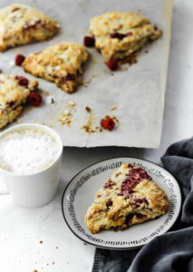 Raspberry White Chocolate Scones