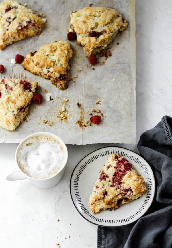 Raspberry White Chocolate Scones