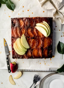 caramel apple upside down cake