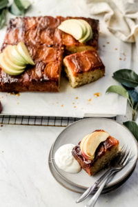 caramel apple upside down cake