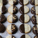 Chocolate Dipped hazelnut shortbread