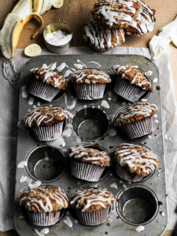 coffee Cake Banana Muffins