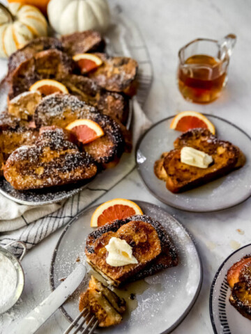 Pumpkin spice Challah French Toast