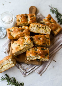 cheesy garlic focaccia with rosemary