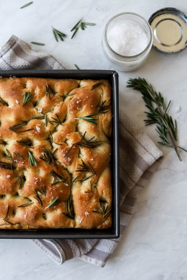 cheesy garlic focaccia with rosemary