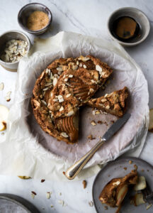 Pear and Almond Brown Butter Cake-