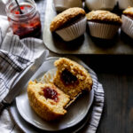 Sweet Polenta Muffins with Jam