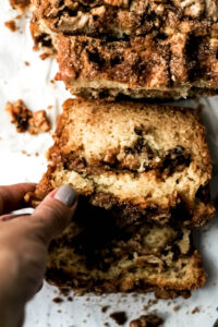 Sour Cream Coffee Cake with Halva and Walnuts