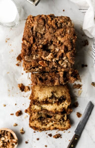 Sour Cream Coffee Cake with Halva and Walnuts