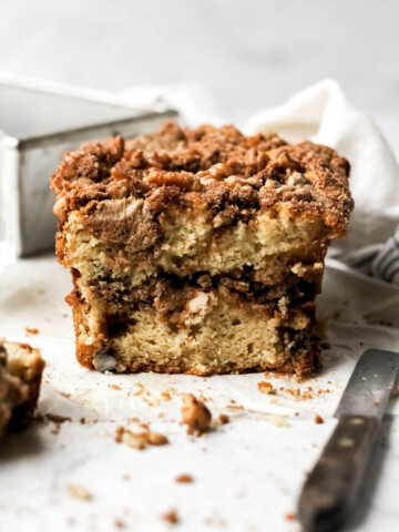 Sour Cream Coffee Cake with Halva and Walnuts