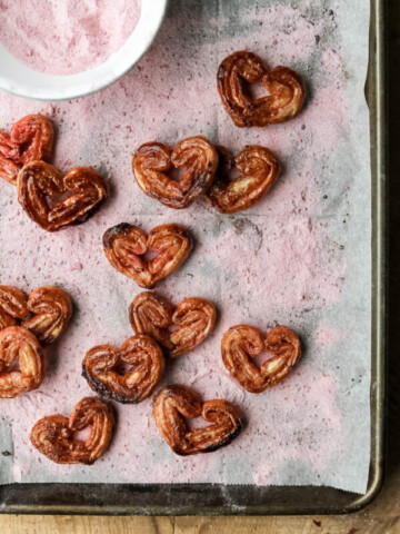 Raspberry Heart Palmiers