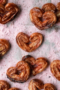 Raspberry Heart Palmiers