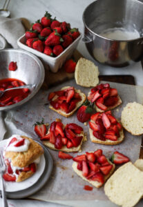 Fresh Strawberry Shortcakes with Yogurt Cream