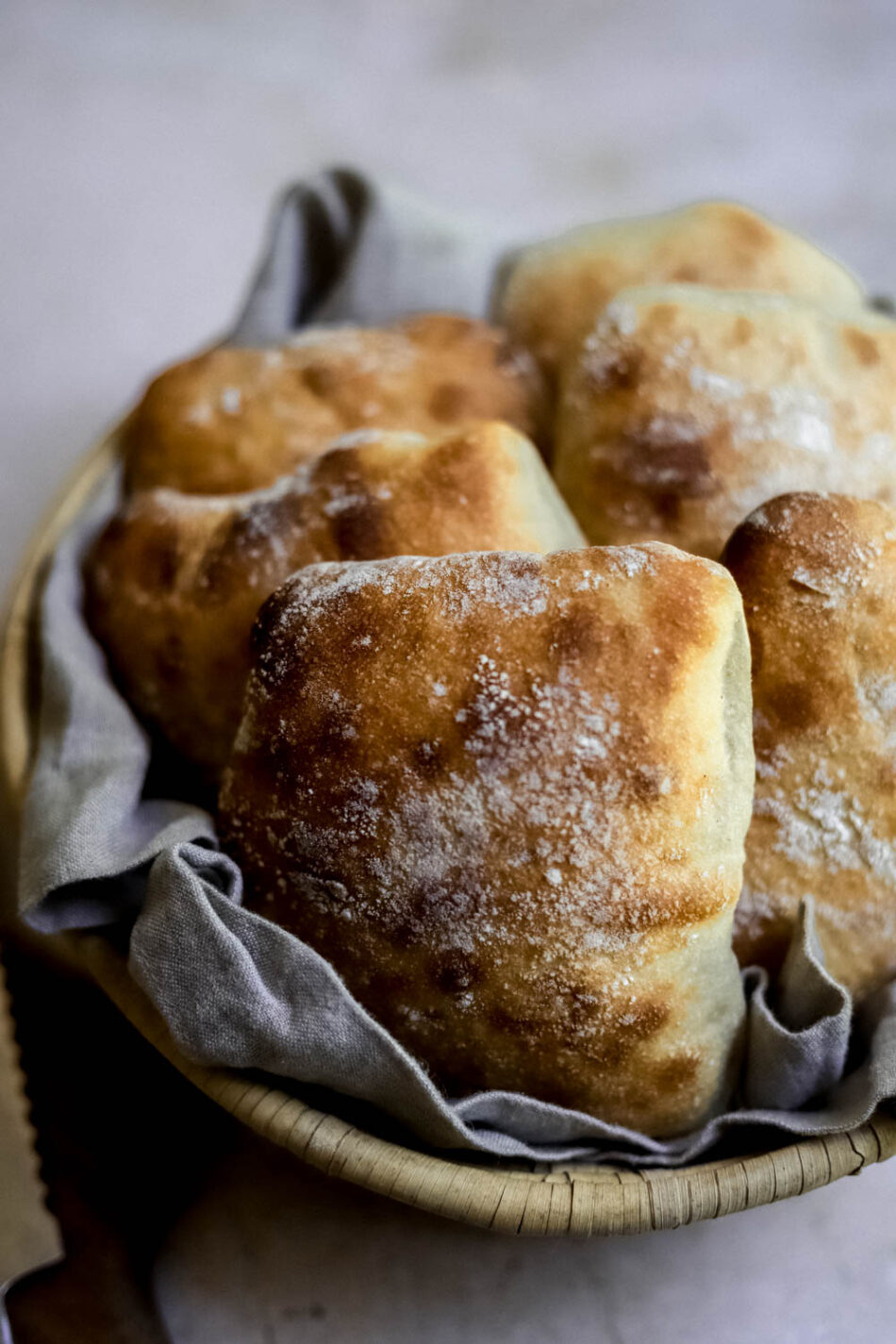 Easy Sourdough Ciabatta Rolls