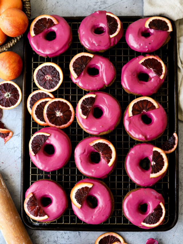 Blood Orange Cake Doughnuts