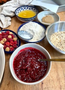 Jammy Raspberry Crumb Bars