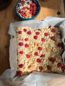 Jammy Raspberry Crumb Bars