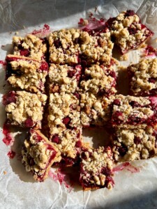 Jammy Raspberry Crumb Bars