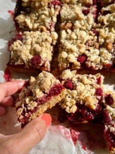 Jammy Raspberry Crumb Bars