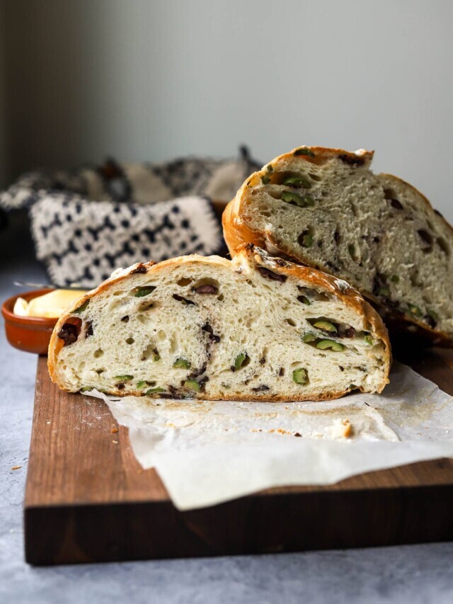 No Knead Olive Bread